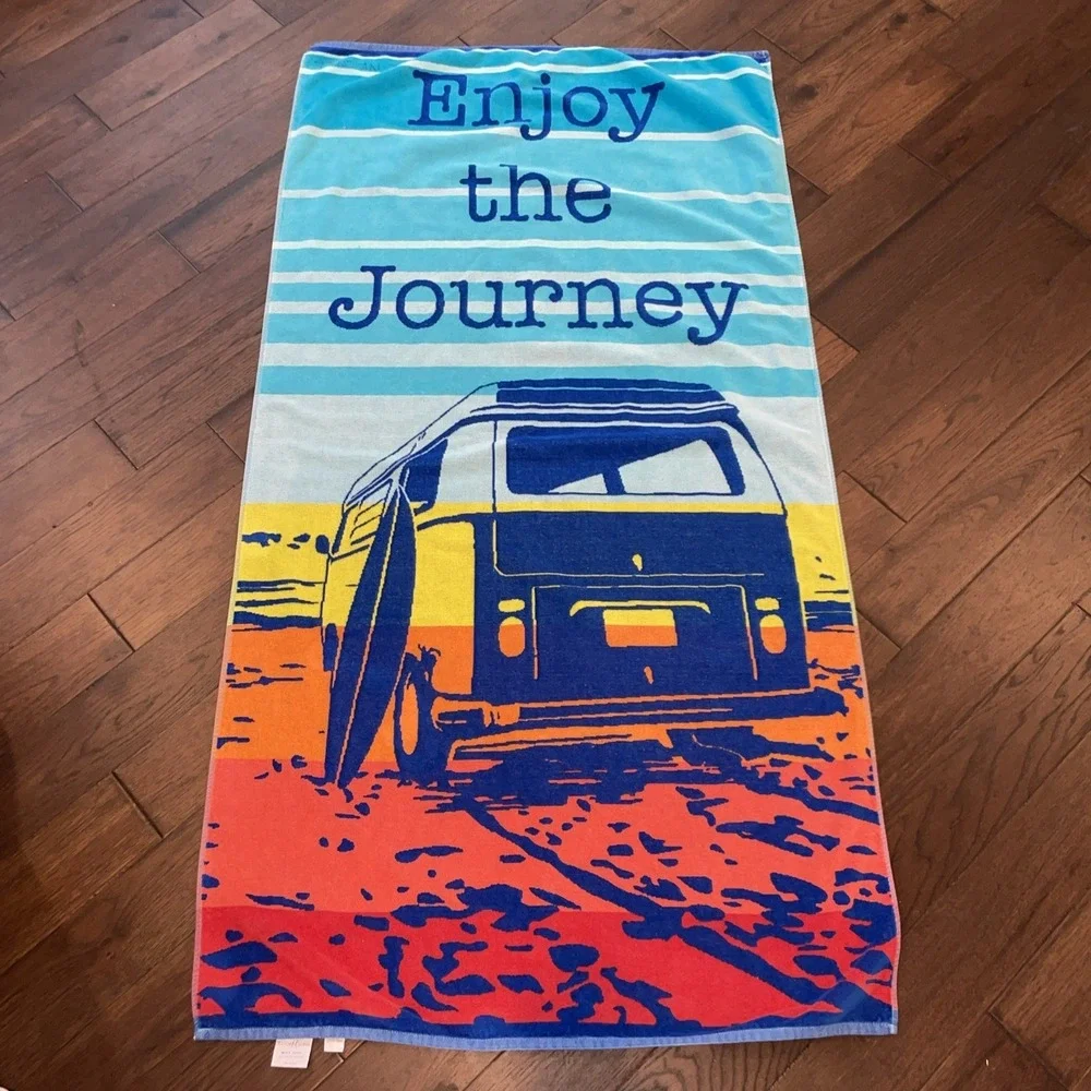 Vintage Resort Living Beach Towel Enjoy The Journey 36